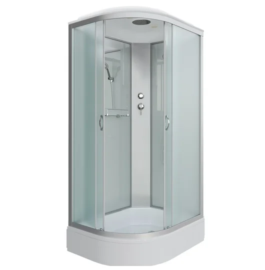 Кабина душевая NIAGARA Classic NG-33394-14R (130х90х215) средний поддон(26см),стекло матовое, серебристые профиля, 4 места