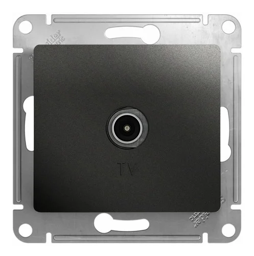 Механизм розетки телевизионной TV Glossa коннектор антрацит Systeme Electric GSL000793