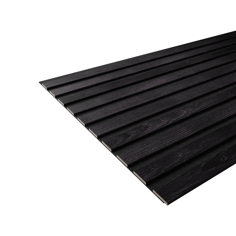 Панель акустическая гибкая ARTIVA flex №2, черный войлок, 2750х600х9мм, рейки МДФ 40х6мм, ясень дымчатый