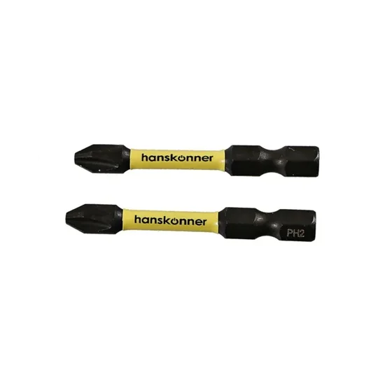 Биты торсионные PH2x50мм, ImpactPower, 2шт, Hanskonner
