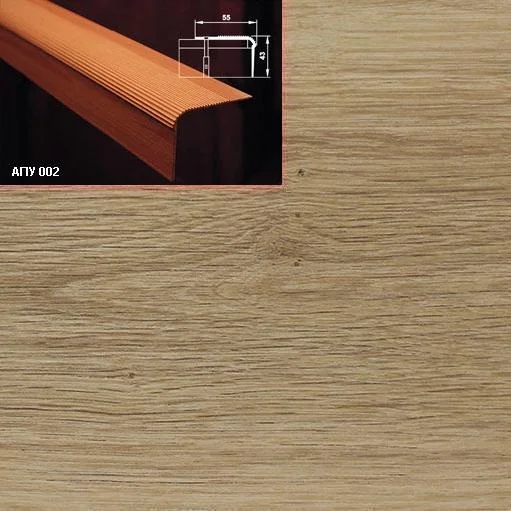 Порог АПУ 002 алюминиевый 1350*55*43 мм угловой (40-дуб натуральный)