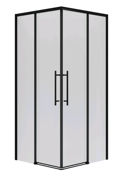 Ограждение душевое NIAGARA Nova NG-6829-34 Black 900х900х1950, двери раздвижные, арт. NG-6829-34 Black