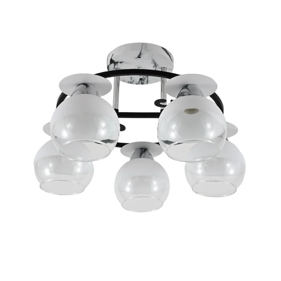 Люстра 12269/5MR+CR+BK WT+CL