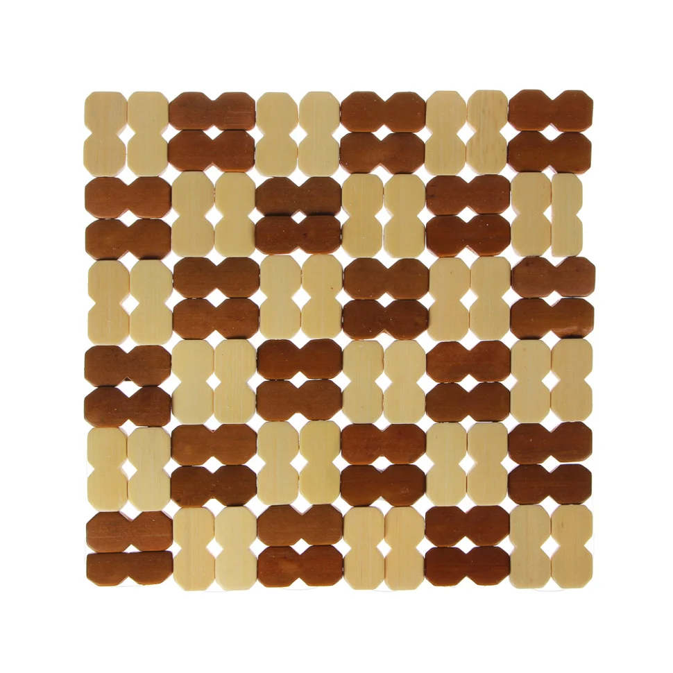 Подставка под горячее 888-028/ бамбук "Клетка" 20*20см GD007-3