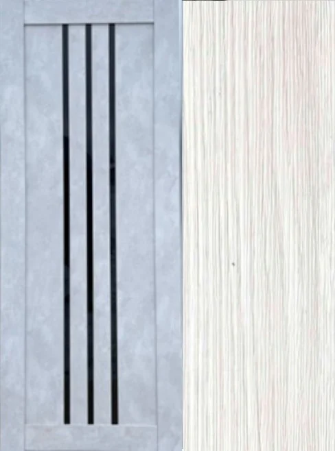 Дверь ТЕРРИ №113 Лофт Ривьера, частичное стекло 70, еврошпон