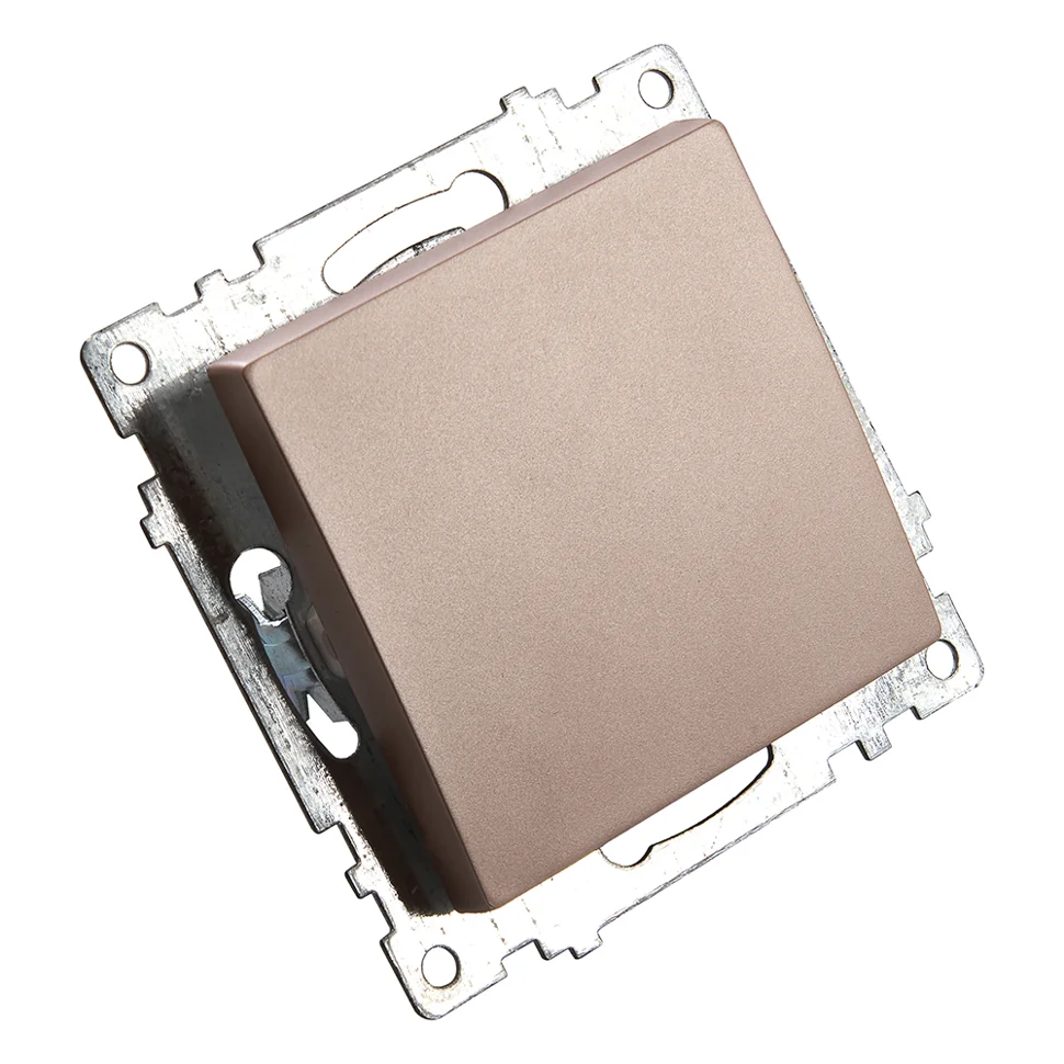 Выключатель одноклавишный СП 220V, 10А, (механизм), шампань (GLS10-7103-02) Катрин STEKKER