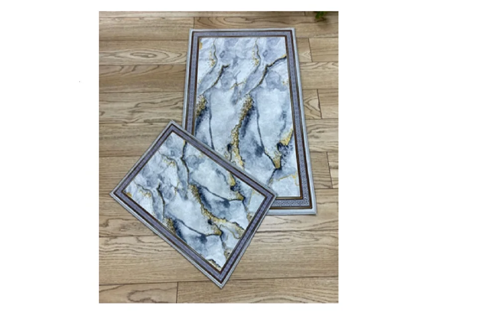 Набор ковриков для ванной ZALEL decorative цифровая печать без бахромы deco 2 (60*100, 40*60) прямоугольные (2 шт)