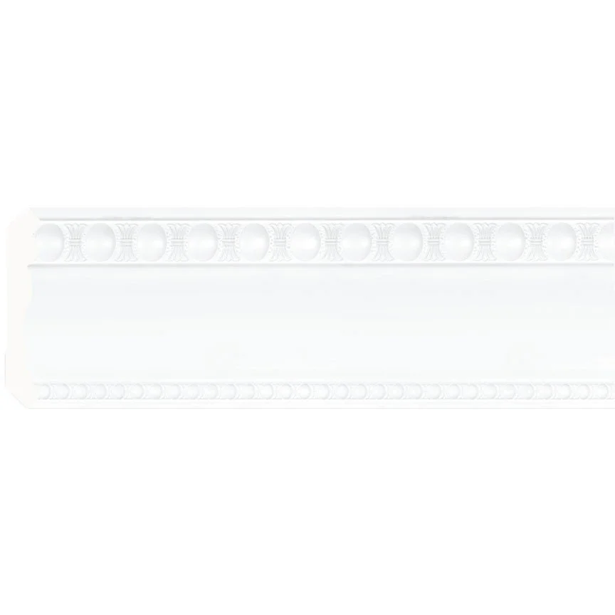 Багет интерьерный COSCA, "Ионики", Карниз 80, "Белый мат" 2,5м, арт.A80(1)/W27