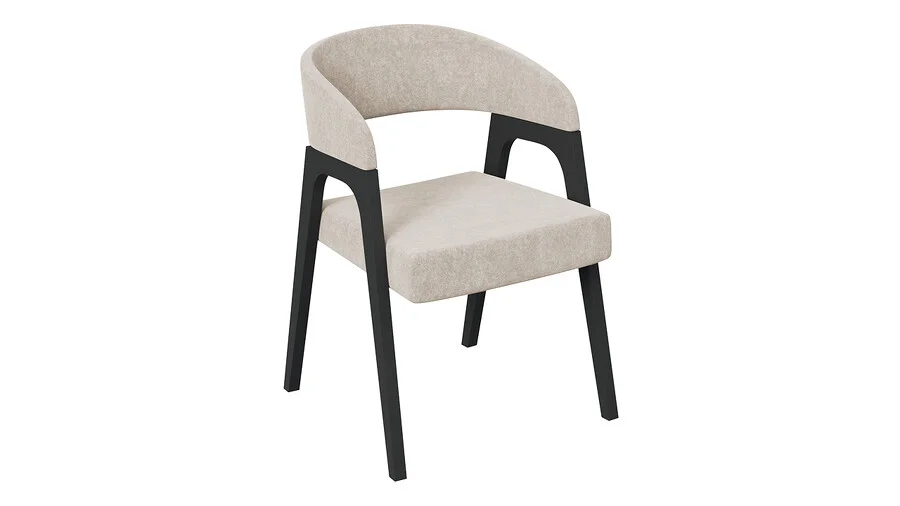 Кресло «Техас 1» - W-101 Черное дерево, тк. №208 Велюр Jercy cream