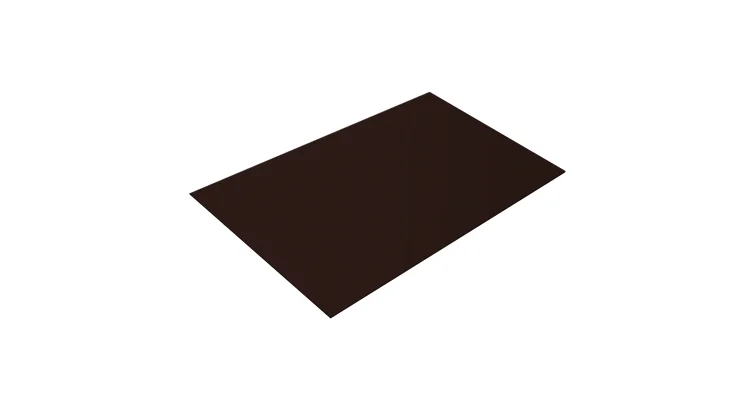 Плоский лист Драп ТХ RAL 8017 (шоколад), 0.45 мм, 1.25*2м (в пленке)