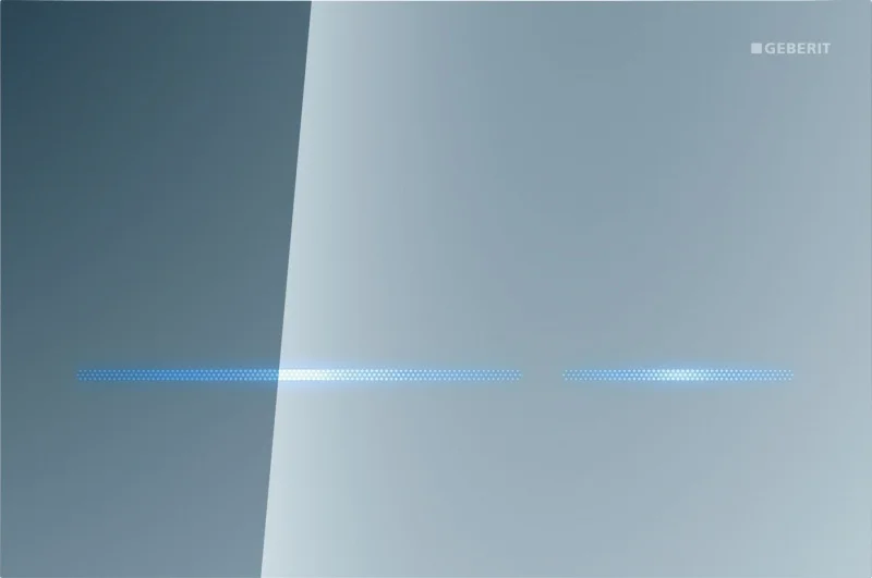 Клавиша смывная GEBERIT Sigma 80 двойной смыв, зеркальное стекло (бесконтактная)