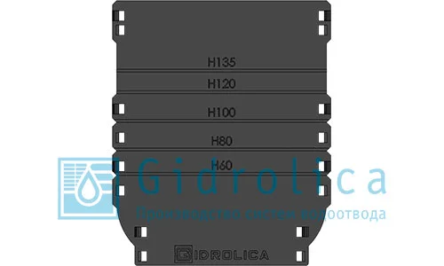 Заглушка торцевая GIDROLICA Standart/Standart Plus DN100 для лотка водоотводного пластиковая универсальная 4х185х152 арт.18101