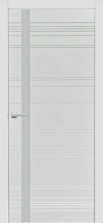 Дверь REGIDOORS S11h стекло Белое Lacobel 70, эмаль белая (RAL 9003)