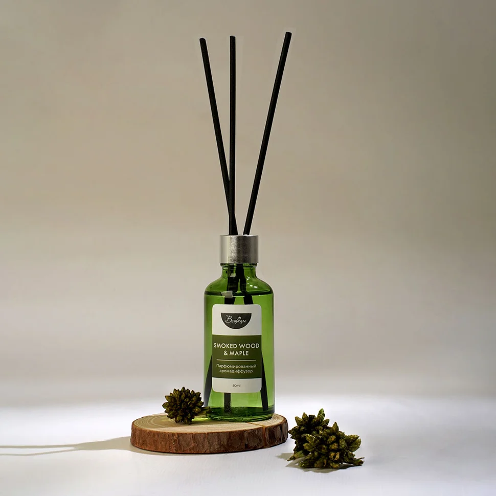 Аромадиффузор парфюмированный SMOKED WOOD & MAPLE 50 мл., Д35 Ш35 В260