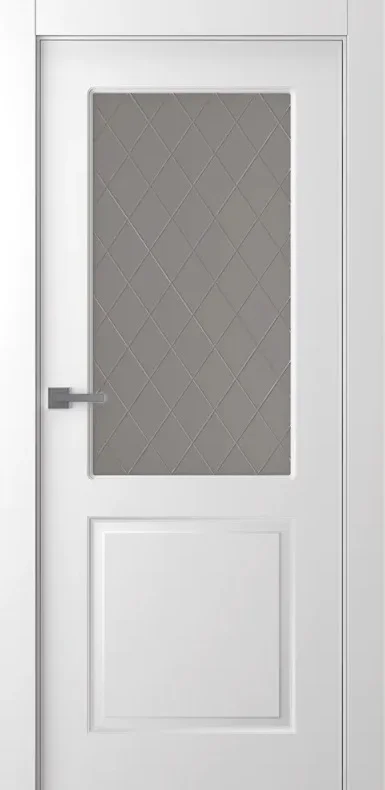 Дверь BELWOODDOORS "ALTA" стекло Мателюкс белый витраж 80 (21-9) smart core эмаль белый