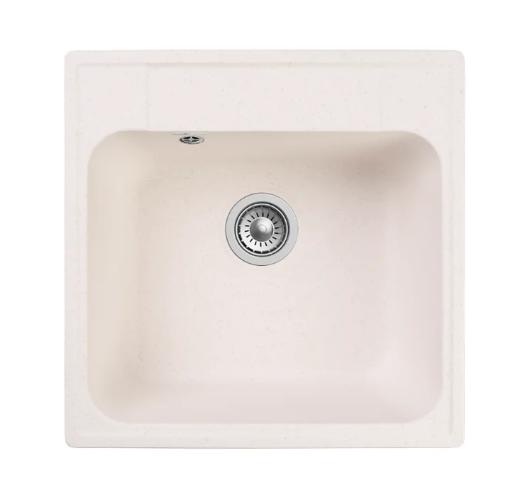 Мойка композитная GRANFEST Quarz 48 480*480мм белый + сифон