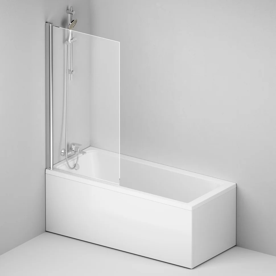Шторка на ванну AM.PM Gem 80 поворотная, арт. W90BS-D080-140CT