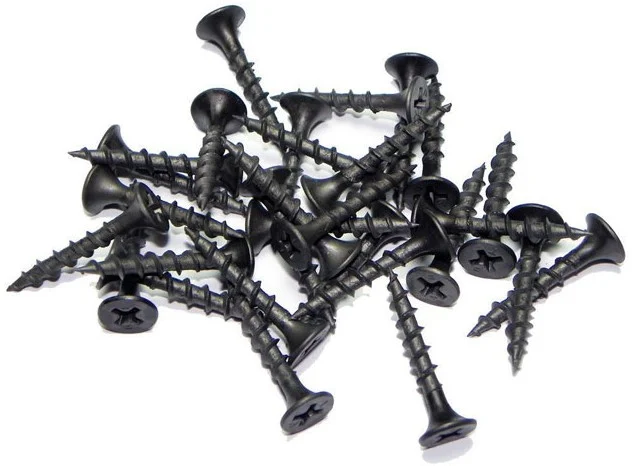 Саморезы пот/г гипс-дерево (крупная резьба) 3,5х45 оксид (уп 20шт) SteelRex
