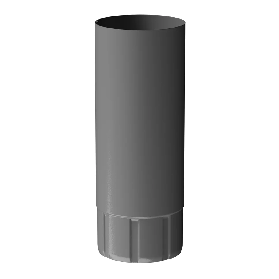 Труба водосточная D&#246;cke STAL PREMIUM графит (RAL 7024) L=1м.п., D90