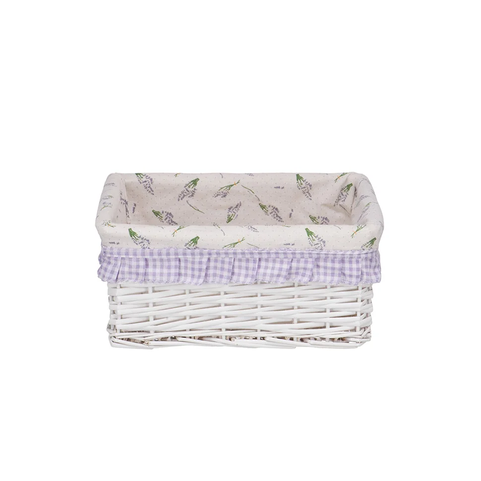 Корзина прямоугольная "Лаванда", 34L*25W*15H,белый