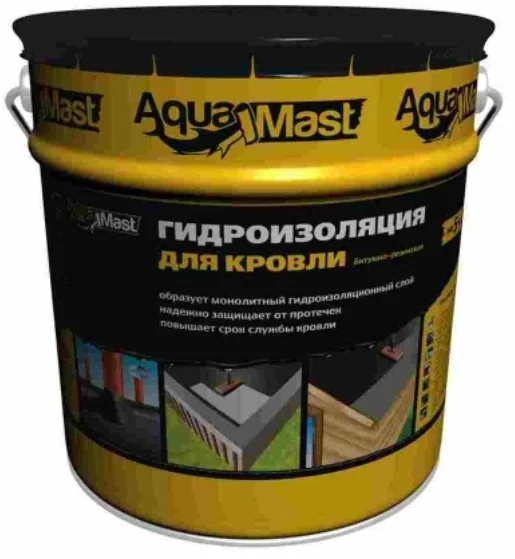 Мастика Aquamast резинобитумная кровля 18кг