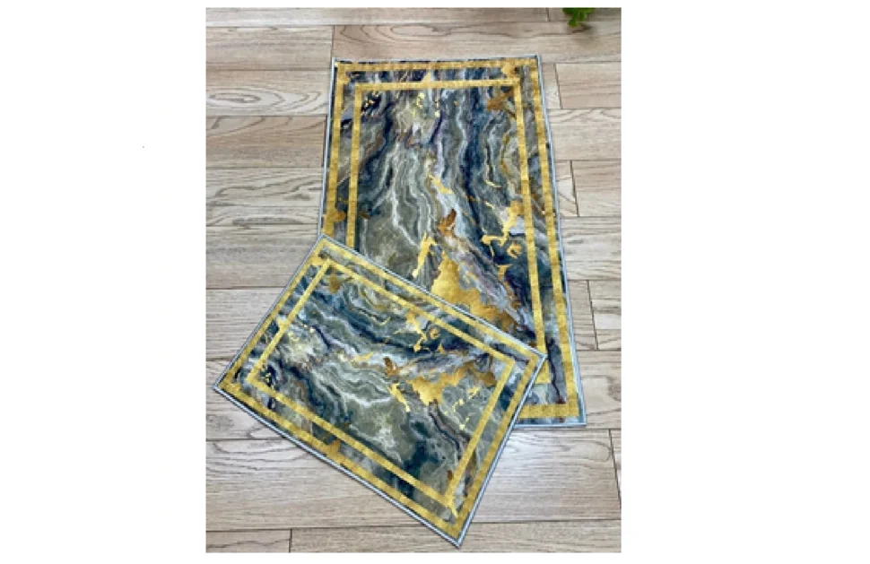 Набор ковриков для ванной ZALEL decorative цифровая печать без бахромы deco 19 (60*100, 40*60) прямоугольные (2 шт)