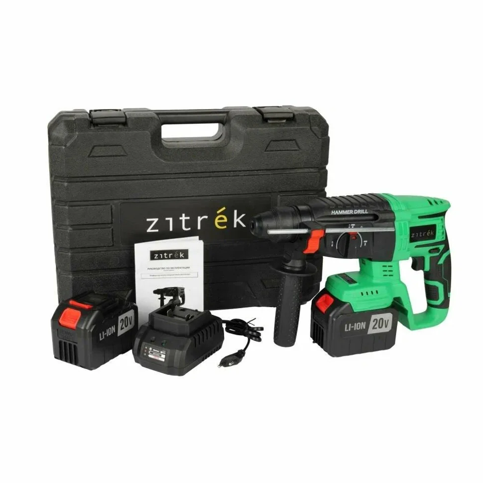 Перфоратор аккумуляторный Zitrek ZKCH20 PRC (20В, Li-io, 2x6.0Ач з/у, кейс)