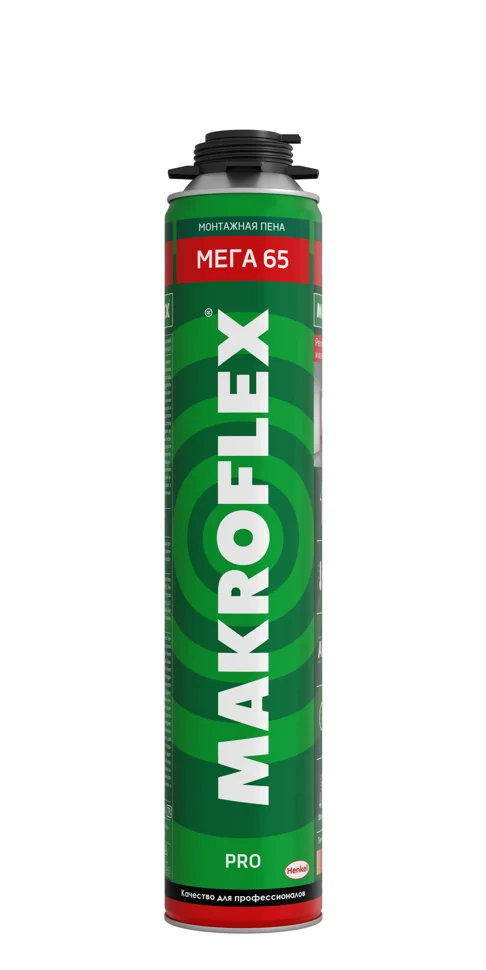 Пена монтажная профессиональная МАКРОФЛЕКС MEGA 65 ПРО 850 мл
