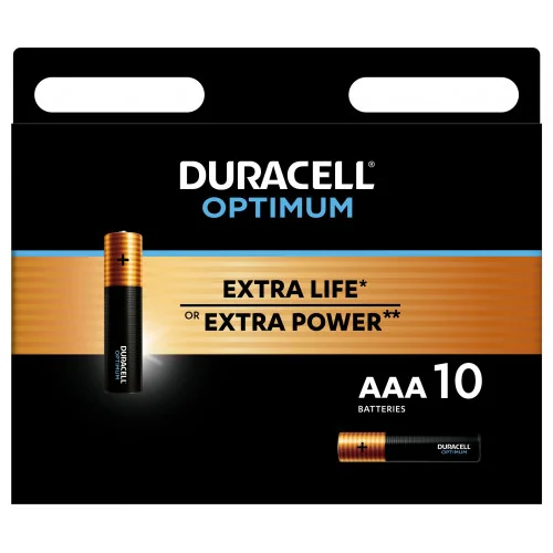Элемент питания Duracell 5014072 ААА алкалиновые 1,5v LR03-10BL Optimum (уп. 10шт)