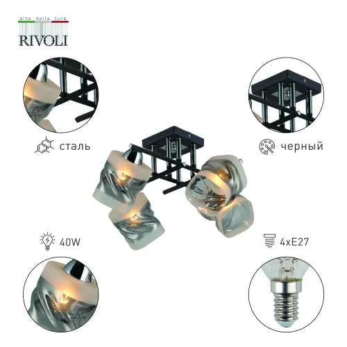 Светильник СПОТЫ Rivoli Katharina 9031-303 4 х E27 40 Вт модерн*