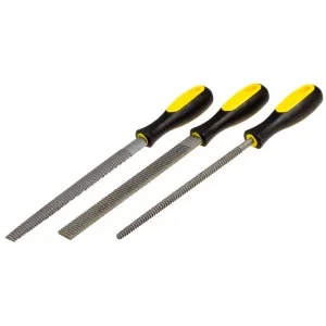 Набор рашпилей 200мм, STAYER, пластмассовая двухкомпонентная рукоятка, 3шт