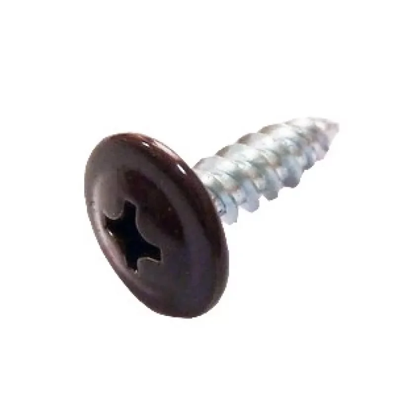Саморезы с прессшайбой острие 4,2x19 RAL 8017 (уп 100шт) пакет