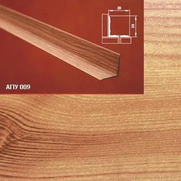 Порог АПУ 009 алюминиевый 2700*20*20 мм угловой внутренний (17 ель)