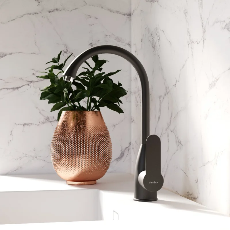 Смеситель Damixa Neptune DX408000300 полимерный для кухни, черный