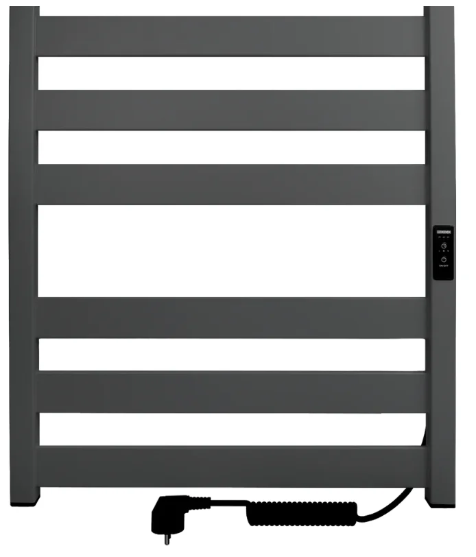 Полотенцесушитель электрический INDIGO Oktava Slim 5 (electro) 60/50 (таймер, скр.монтаж, унив.подкл.R/L, Magnetic Grey), серый