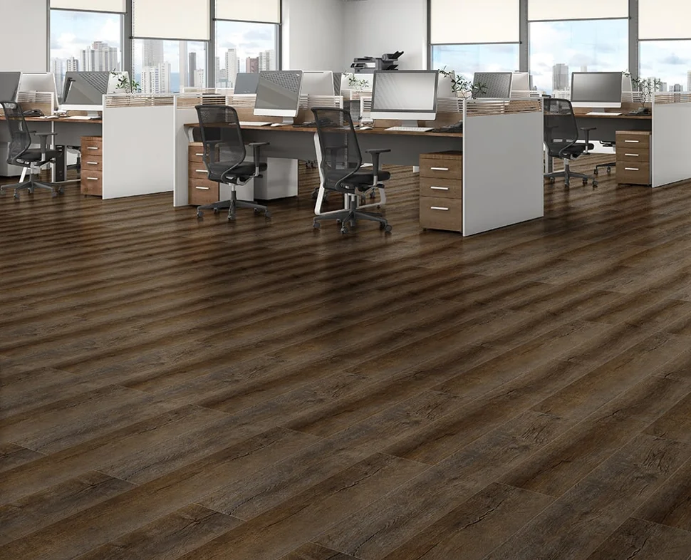 Ламинат композитный SPC Quartz-step (Россия) Q 502 Дуб Тар 1200*180*3,5 (аналог ROYCE ENJOY H 302 Дуб Вестхоф)