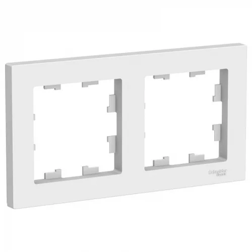 Рамка 2-местная AtlasDesign универс. белая Schneider Electric ATN000102