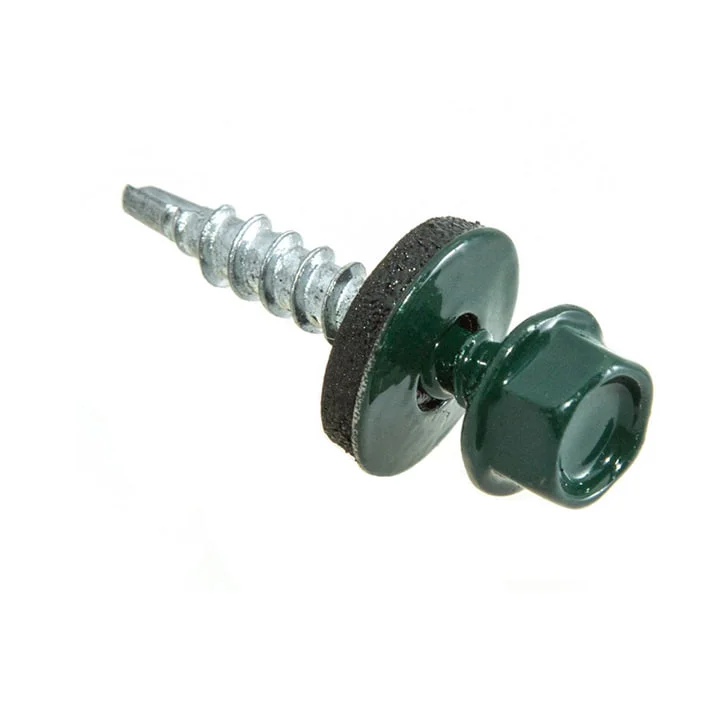 Саморез кровельный 4,8x70 сверло №1 (зелёный моx) RAL 6005 (уп 100шт) Bh