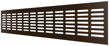Решетка переточная алюминиевая с анодированным покрытием 480x80 Dark bronze, ЭРА
