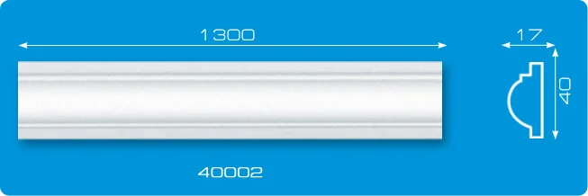 Молдинг ФОРМАТ 40002 инжекционный белый 1,3 м