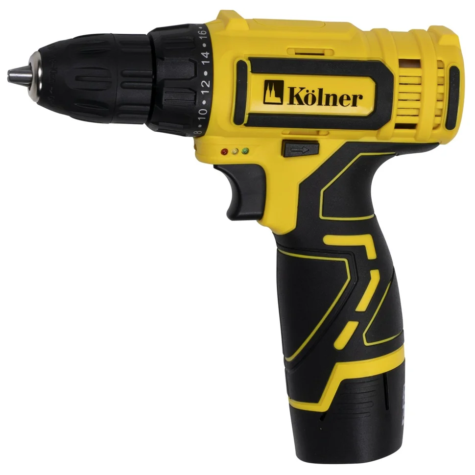 Дрель-шуруповерт аккумуляторная Kolner KCD 12L, 12Вольт, 1,5 Ач, Li-on, 17Нм