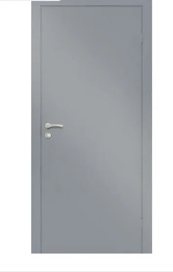 Дверь OLOVI Финка серая RAL 7040 с четвертью, глухая 62,5 (Г-образная коробка 2,5шт, замок ШЛОСС 2014, петли М21)
