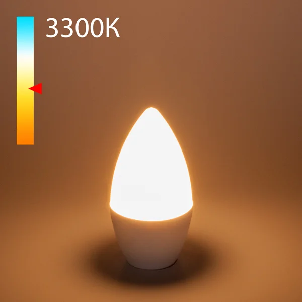 Лампа светодиодная 8W E14 220V 3300K (теплый) Свеча СD LED Elektrostandard, BLE1402