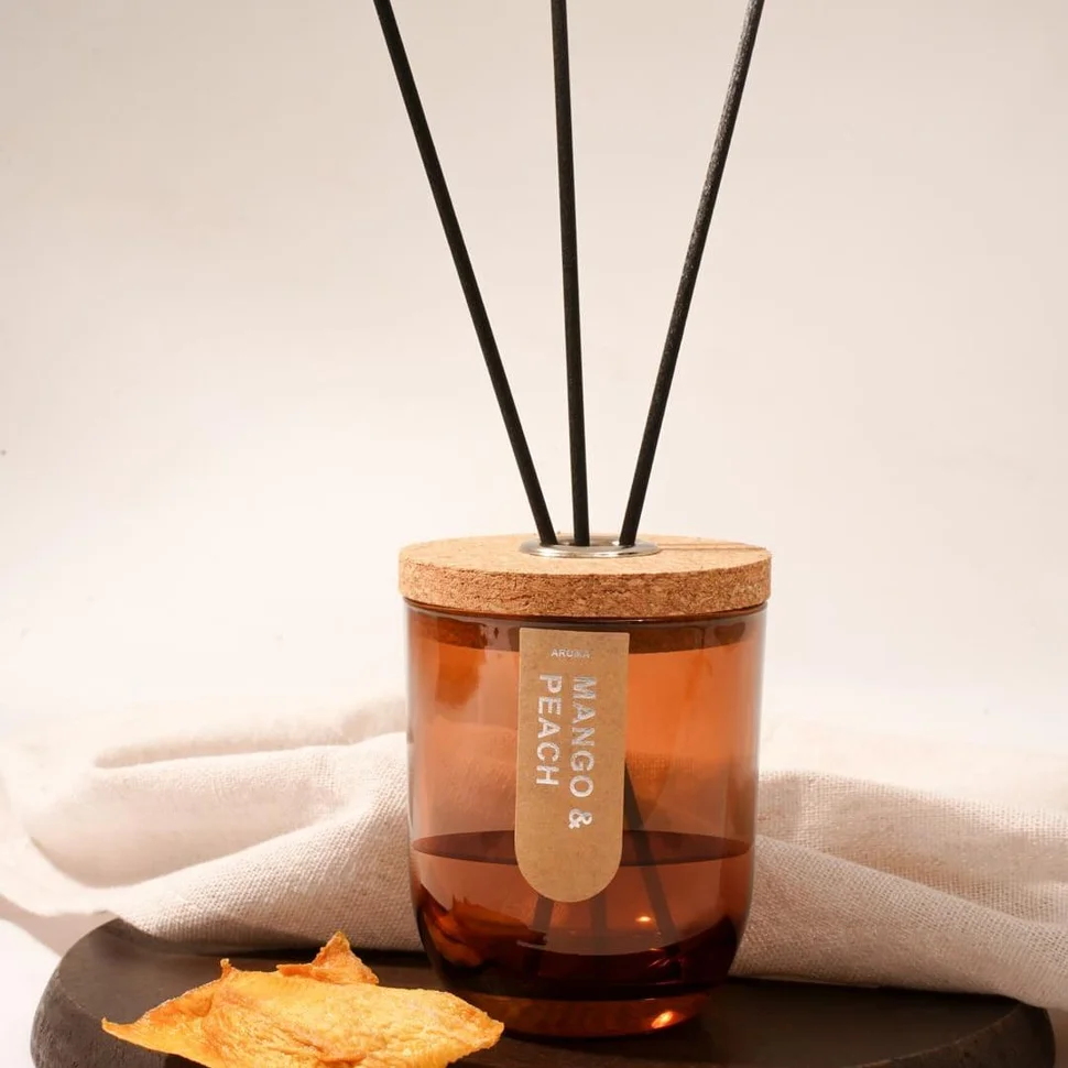 Аромадиффузор парфюмированный MANGO & PEACH, 100 мл., Д70 Ш70 В267