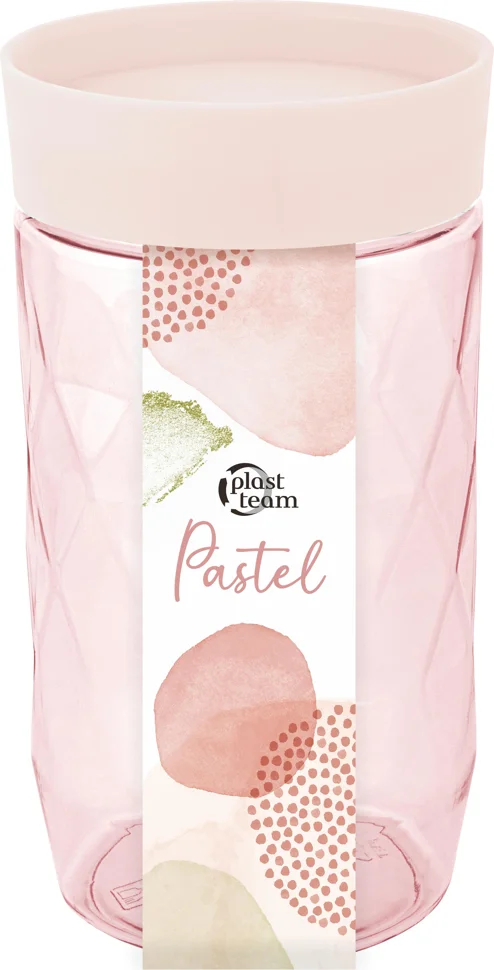 Банка для сыпучих продуктов Plast Team Pastel 1л персиковая карамель