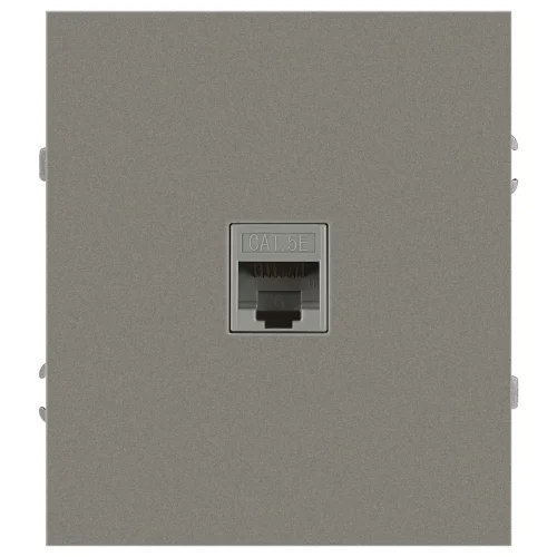 Розетка информационная 1-местная СП (RJ45) ЭРА Arktik титан арт.16-3107-07