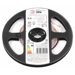 Лента светодиодная ЭРА LS2835-60LED-IP20-W-eco-5m