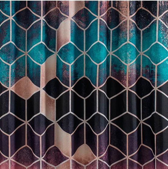 Штора для ванной САНАКС полиэстэр, 180*180см, коричневые КУБЫ без колец, арт.01-90