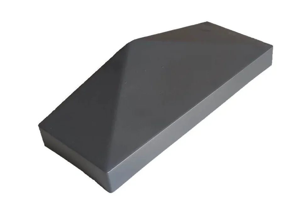 Крышка половина столба серая 380х150
