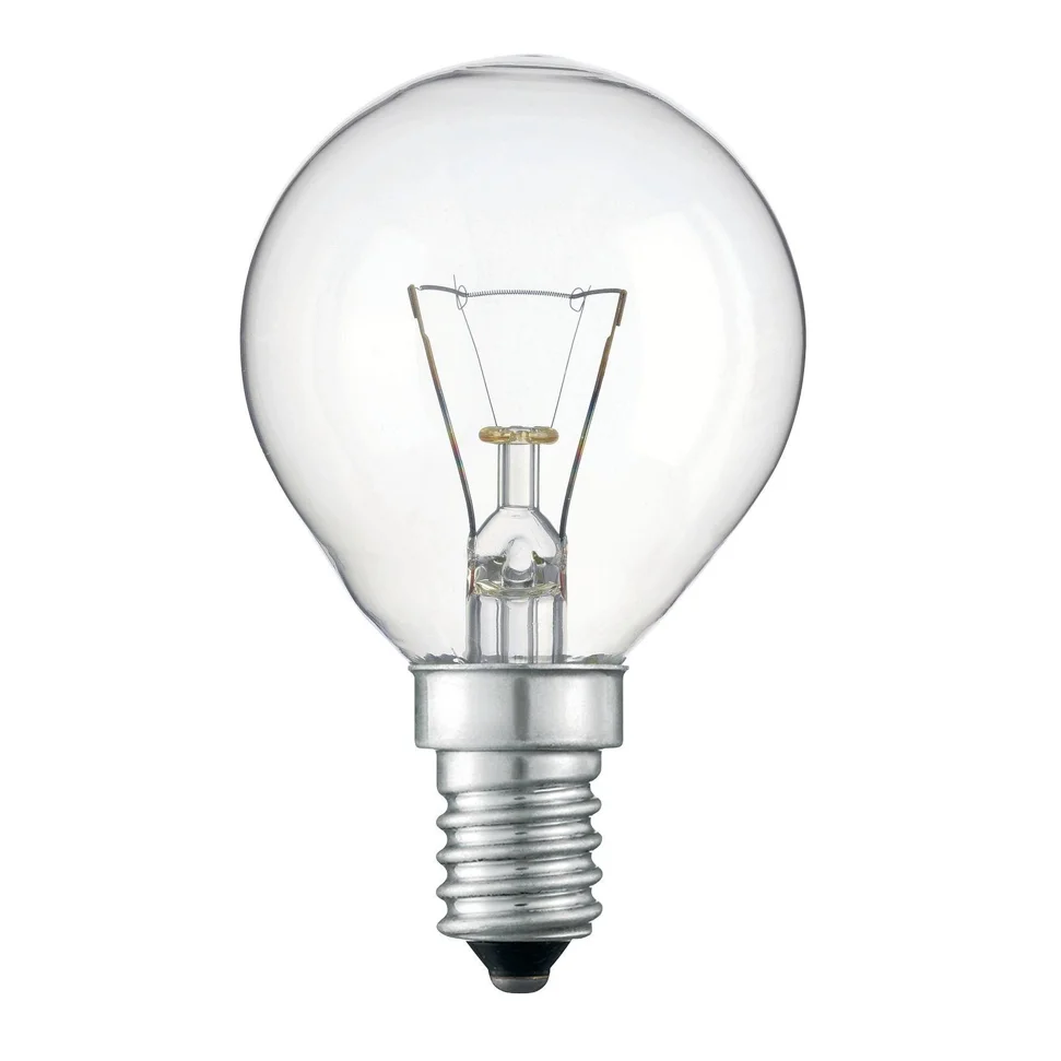Лампа накаливания 60W E14 230V Шар прозрачный ЛОН*